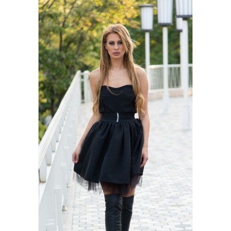 Abito corto bustier con...