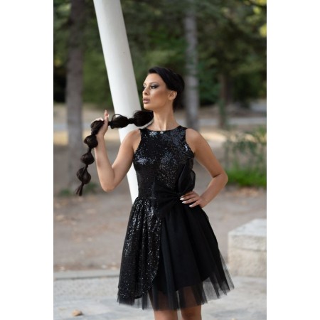 Robe noire élégante à...