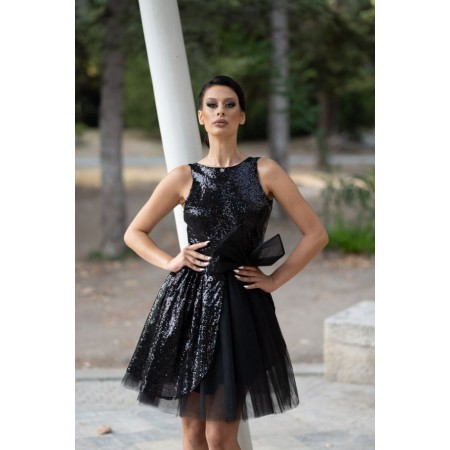 Robe noire élégante à...