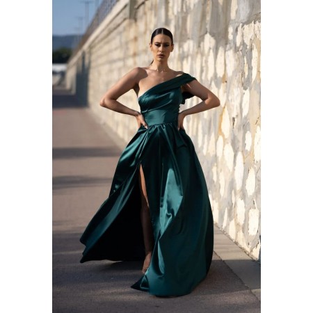 Robe longue vert émeraude...